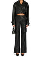 Koda Vegan Leather Cropped Trench