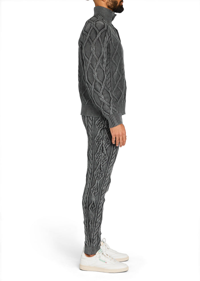 Lucas Acid Cable High Neck Sweater