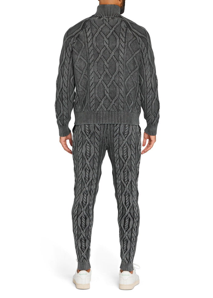 Lucas Acid Cable High Neck Sweater