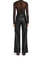 Fifer Vegan Leather Mid Rise Cargo Pant