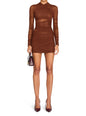 Moxey Ruched Mesh Mini Dress