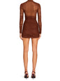 Moxey Ruched Mesh Mini Dress