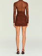 Moxey Ruched Mesh Mini Dress thumbnail image 4 of 5