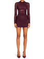 Moxey Ruched Mesh Mini Dress