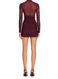Moxey Ruched Mesh Mini Dress