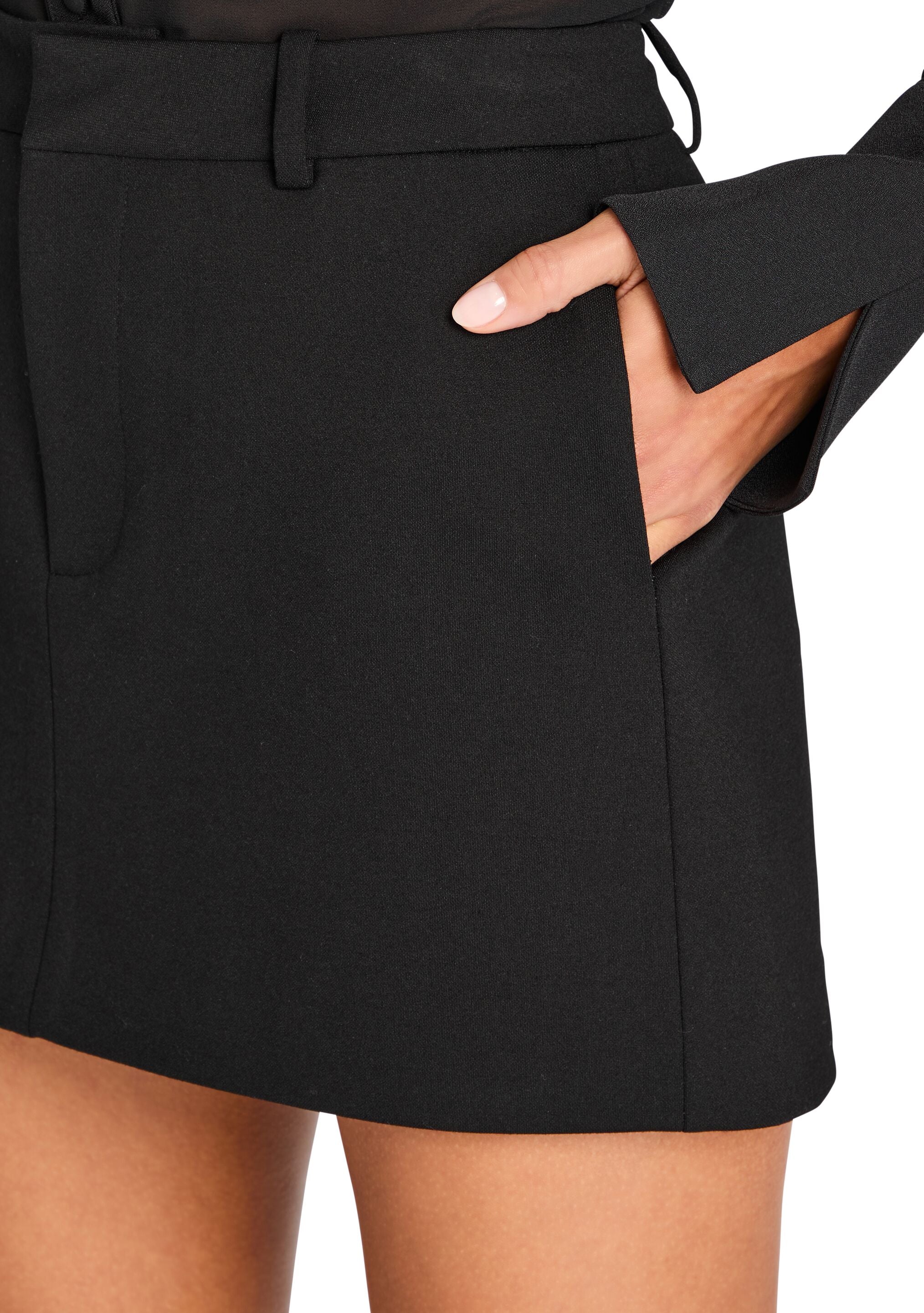 ◎BADBLOOD◎ Beyond Soft Fold Over Mini Skirt Black w-skt24- Lillith Mini Skirt – SER.O.YA