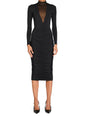 Priyanka Mesh V-Cut Midi Dress