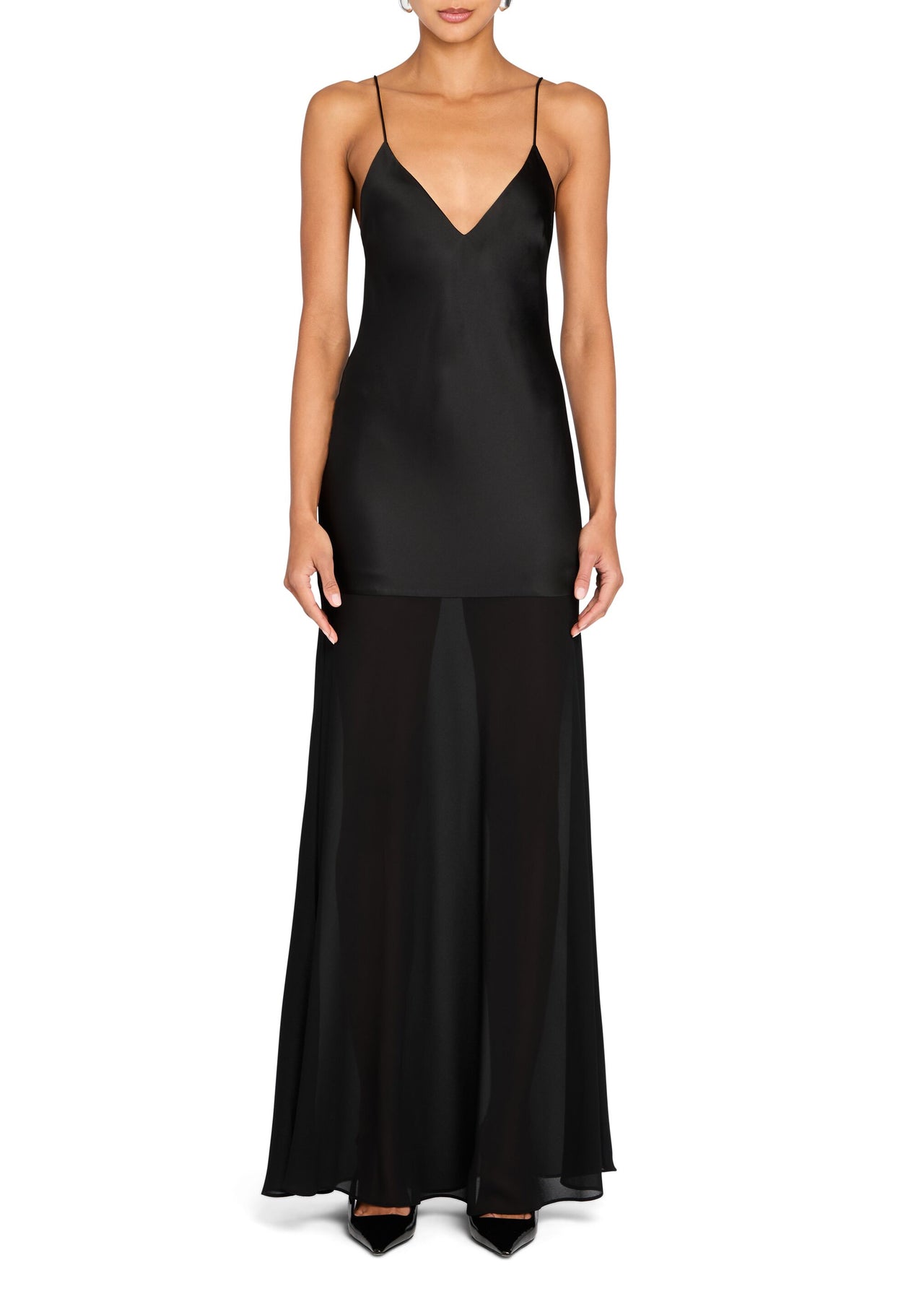 chinese dress ladies Vienna Satin Maxi Dress – SEROYA