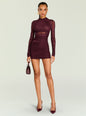 Moxey Ruched Mesh Mini Dress thumbnail image 1 of 5