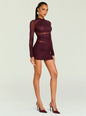 Moxey Ruched Mesh Mini Dress thumbnail image 3 of 5