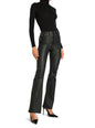 Presely Coated Denim High Rise Flare Jean