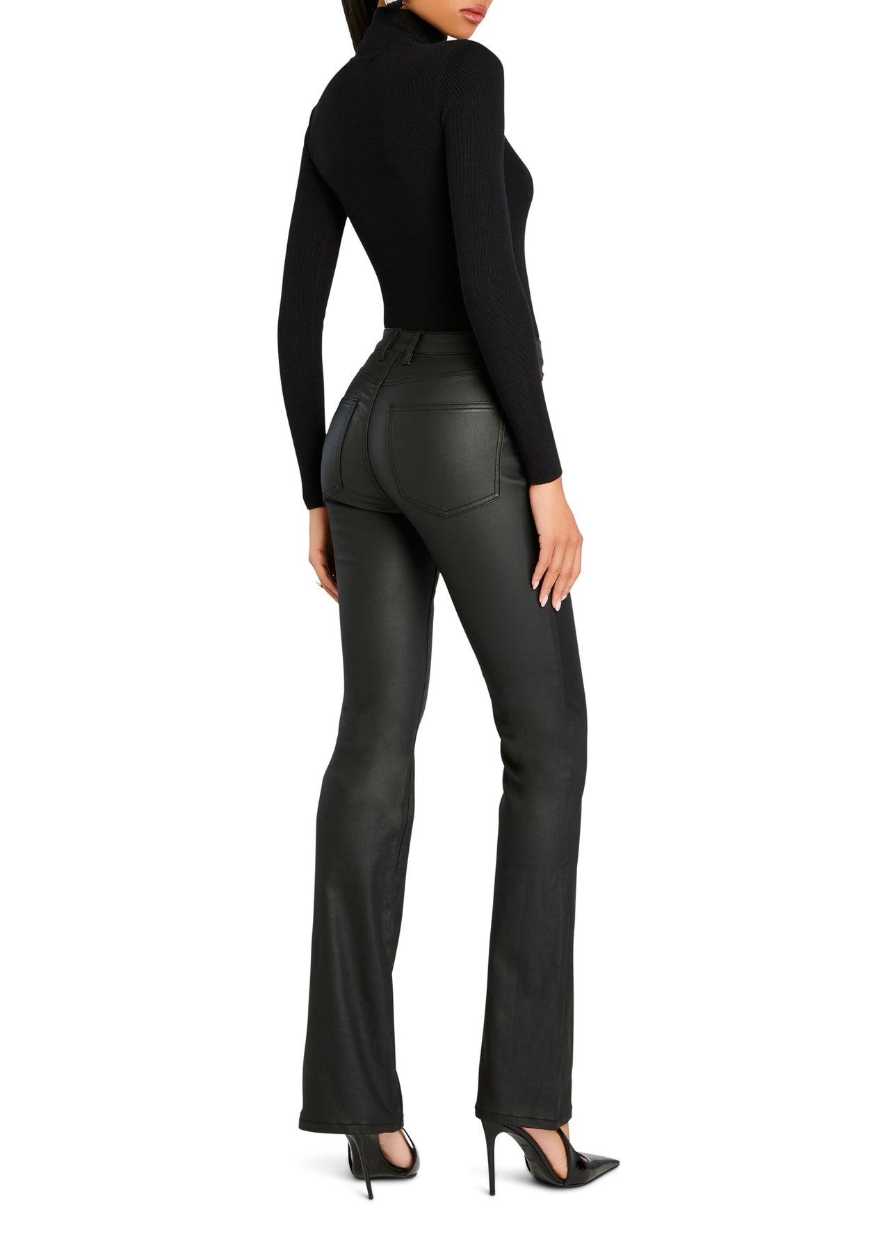 Presely Coated Denim High Rise Flare Jean – SER.O.YA