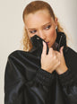 Mia Vegan Leather Pullover