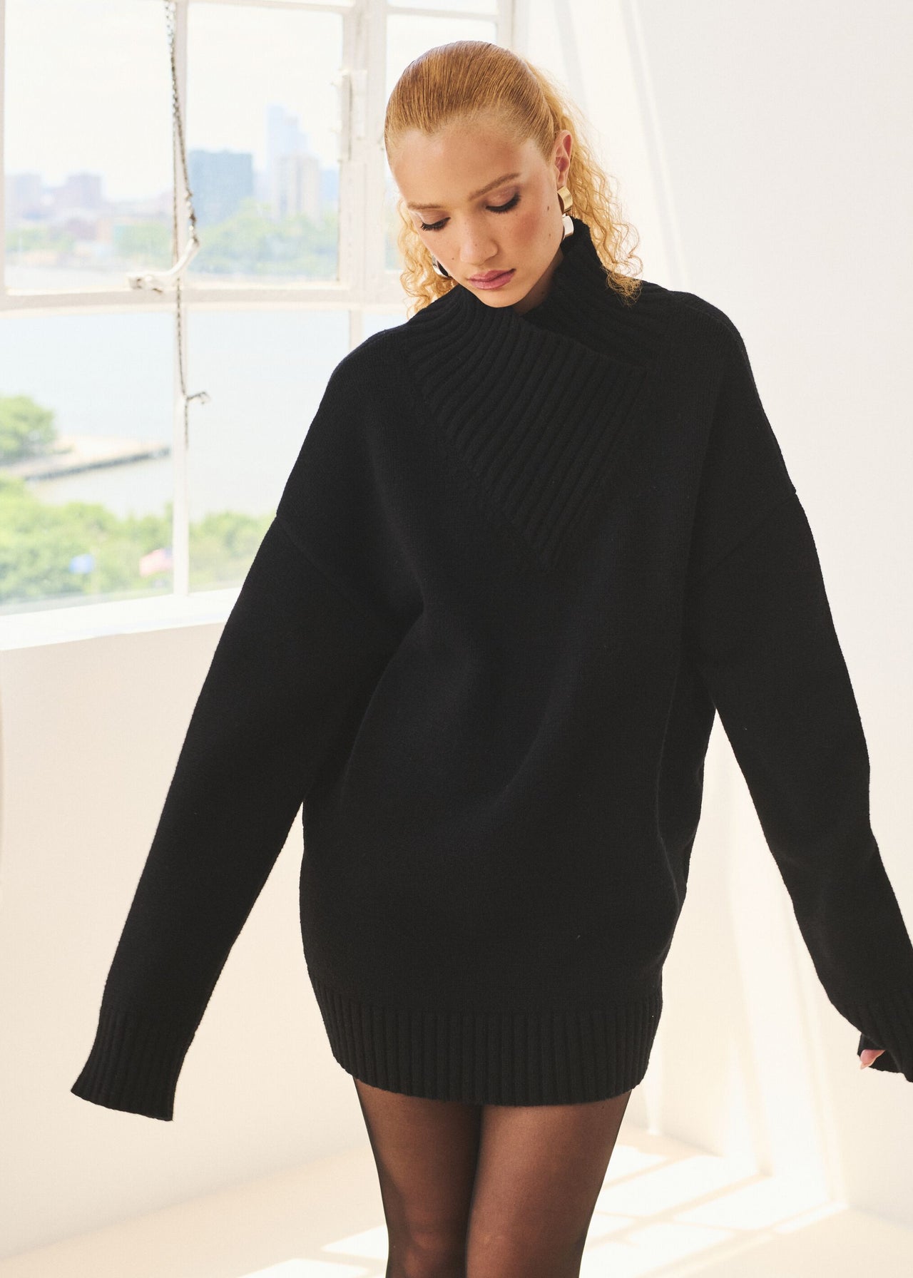 Dessa Chunky Knit Sweater Dress SEROYA Dessa Chunky Knit Sweater Dress SEROYA