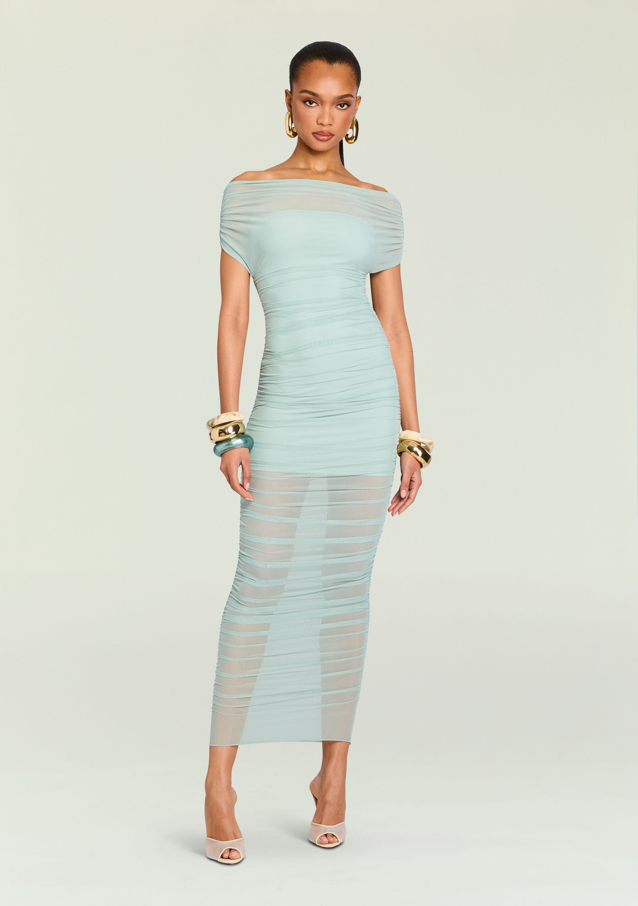 Noel Mesh Midi Dress