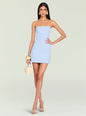 Poppi Heavy Crepe Strapless Mini Dress thumbnail image 1 of 5