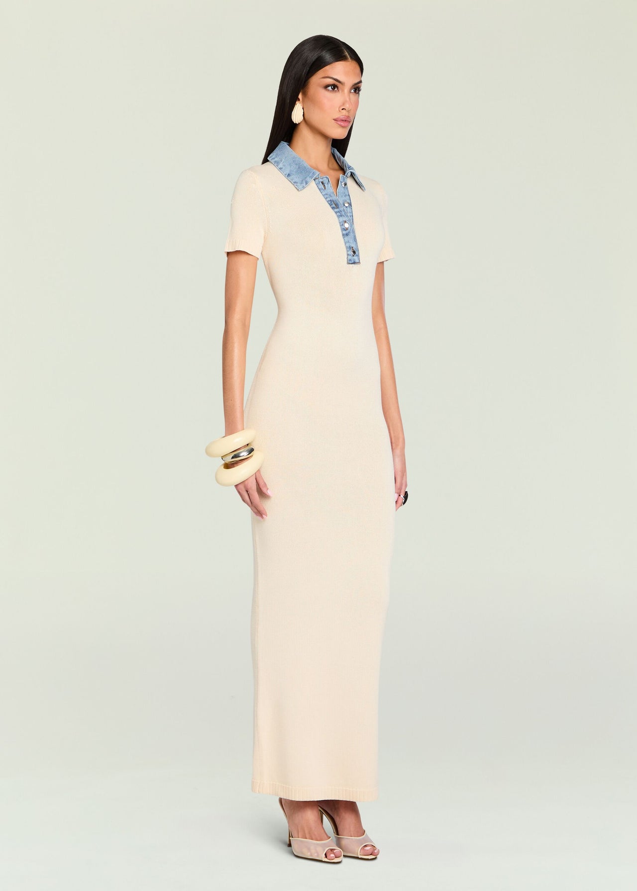 SER.O.YA Women's Reye Knit Maxi Dress - Eggshell Coastline