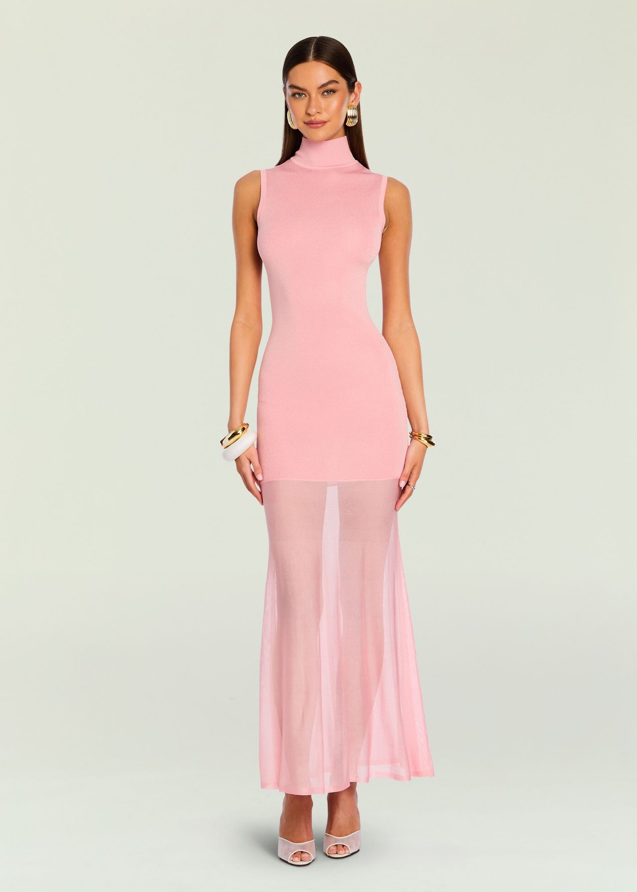 SEROYA Amine Knit Maxi Dress - Coral Blush SEROYA Amine Knit Maxi Dress - Coral Blush