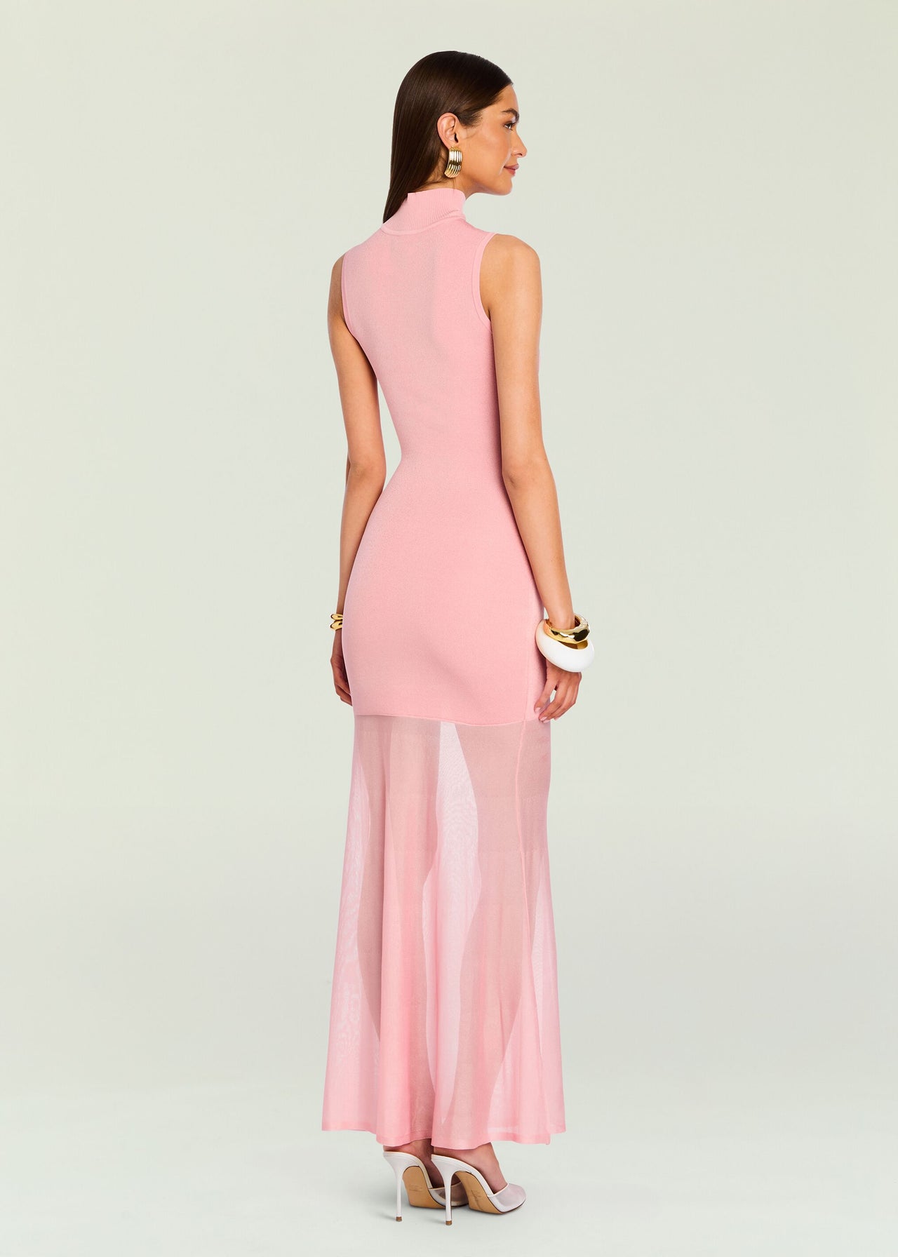 serenade knit maxi dress ser o ya SEROYA Amine in Pink Style No 鞋码:13 Hot Pink Asymmetrical Halter 90s 1990s grunge