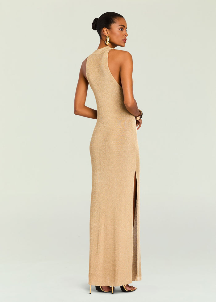 Henne Metallic Knit Maxi Dress
