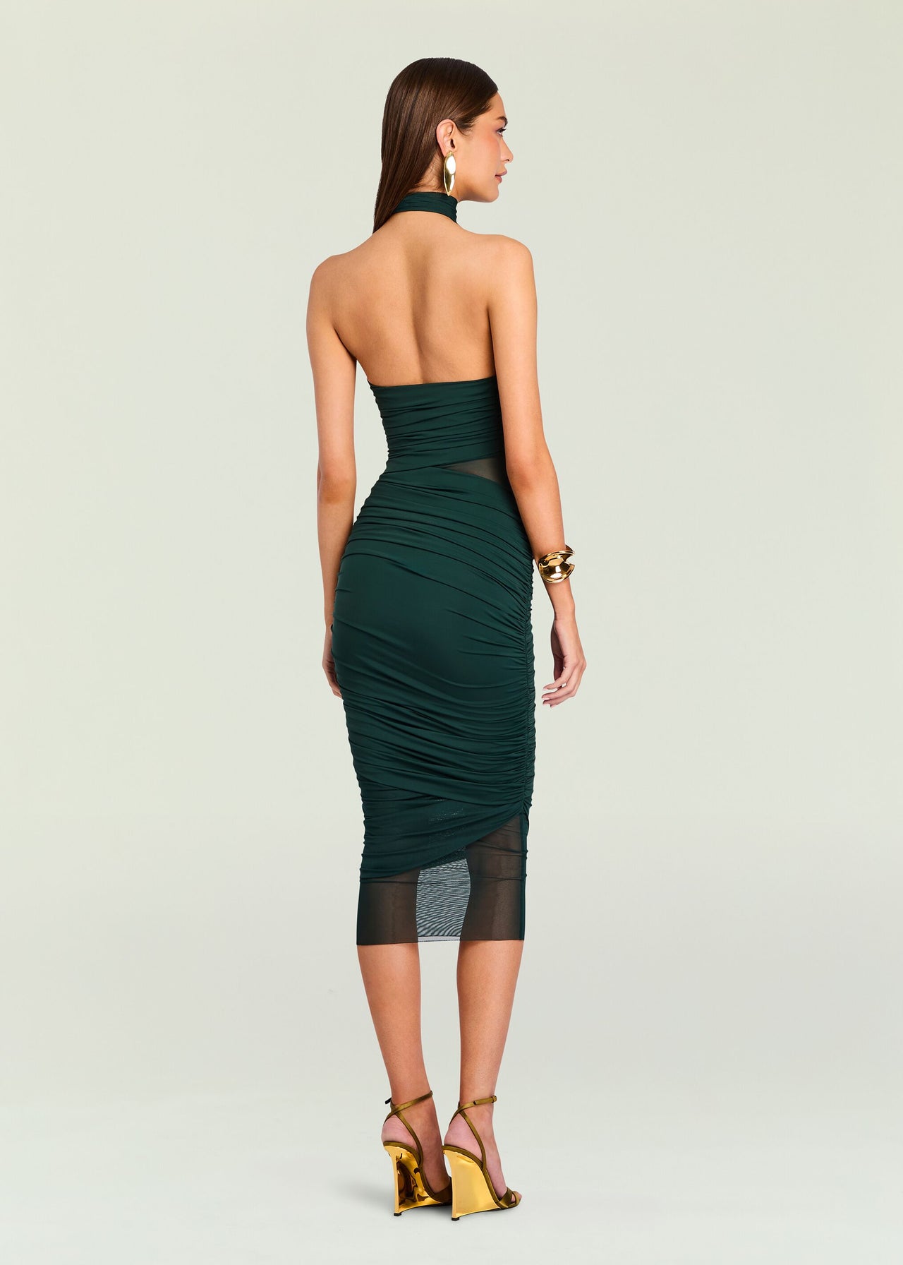 SEROYA Esmee Dress in Dark Green