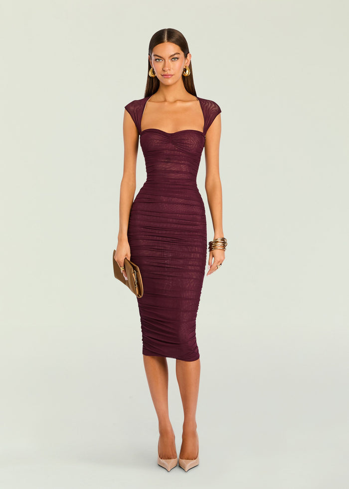 Kylie Mesh Midi Dress