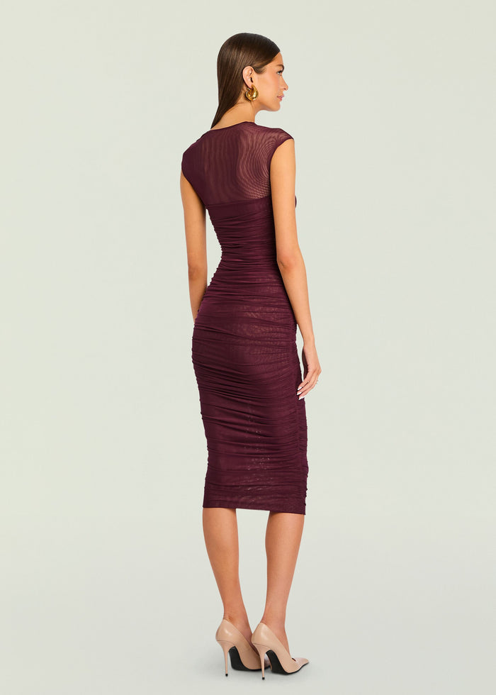 Kylie Mesh Midi Dress