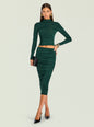 Darcy Mid Rise Ruched Midi Skirt thumbnail image 2 of 5
