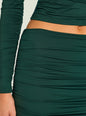 Darcy Mid Rise Ruched Midi Skirt thumbnail image 3 of 5