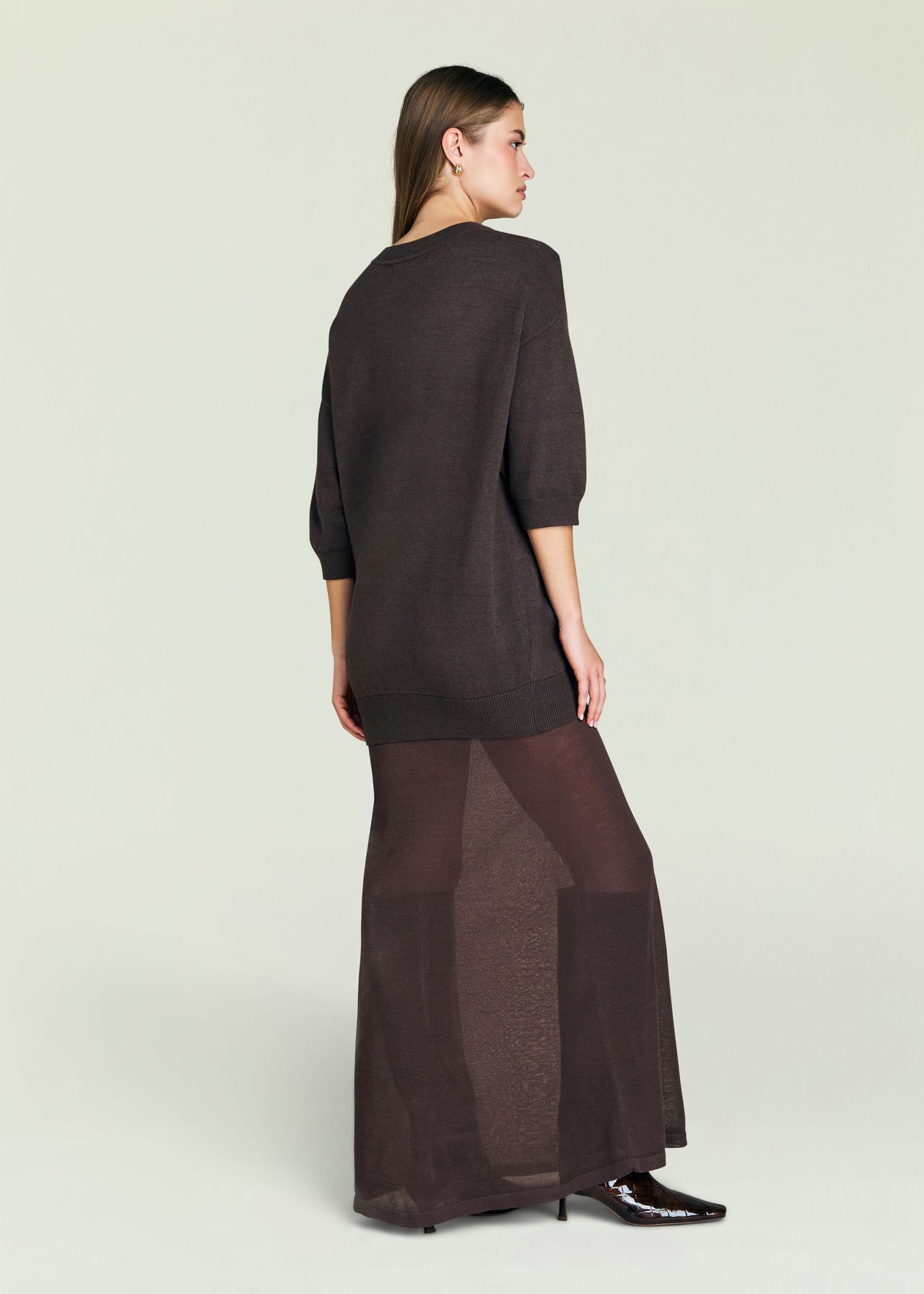 SEROYA Arwen Maxi Dress in Chocolate - size XL SEROYA Arwen Maxi Dress in Chocolate - size XL