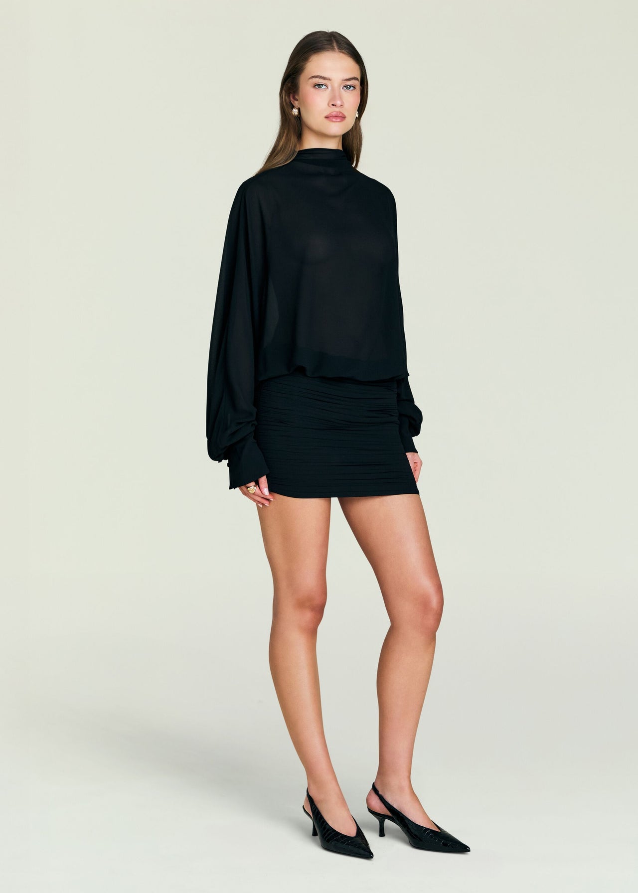 SEROYA Minette Mini Dress in Black