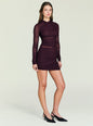 Moxey Ruched Mesh Mini Dress thumbnail image 3 of 5