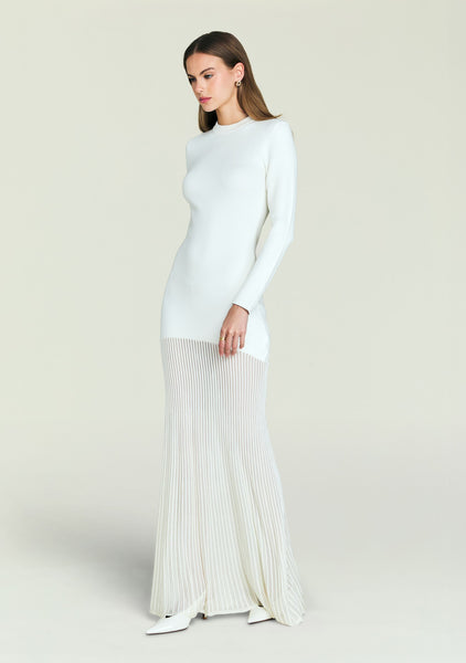 knit maxi dress white Ser.o.ya Serenade PRODUCT:DD3637-84W Empire Waist Maxi Dresses 55 Bust Style:DEER PLAID