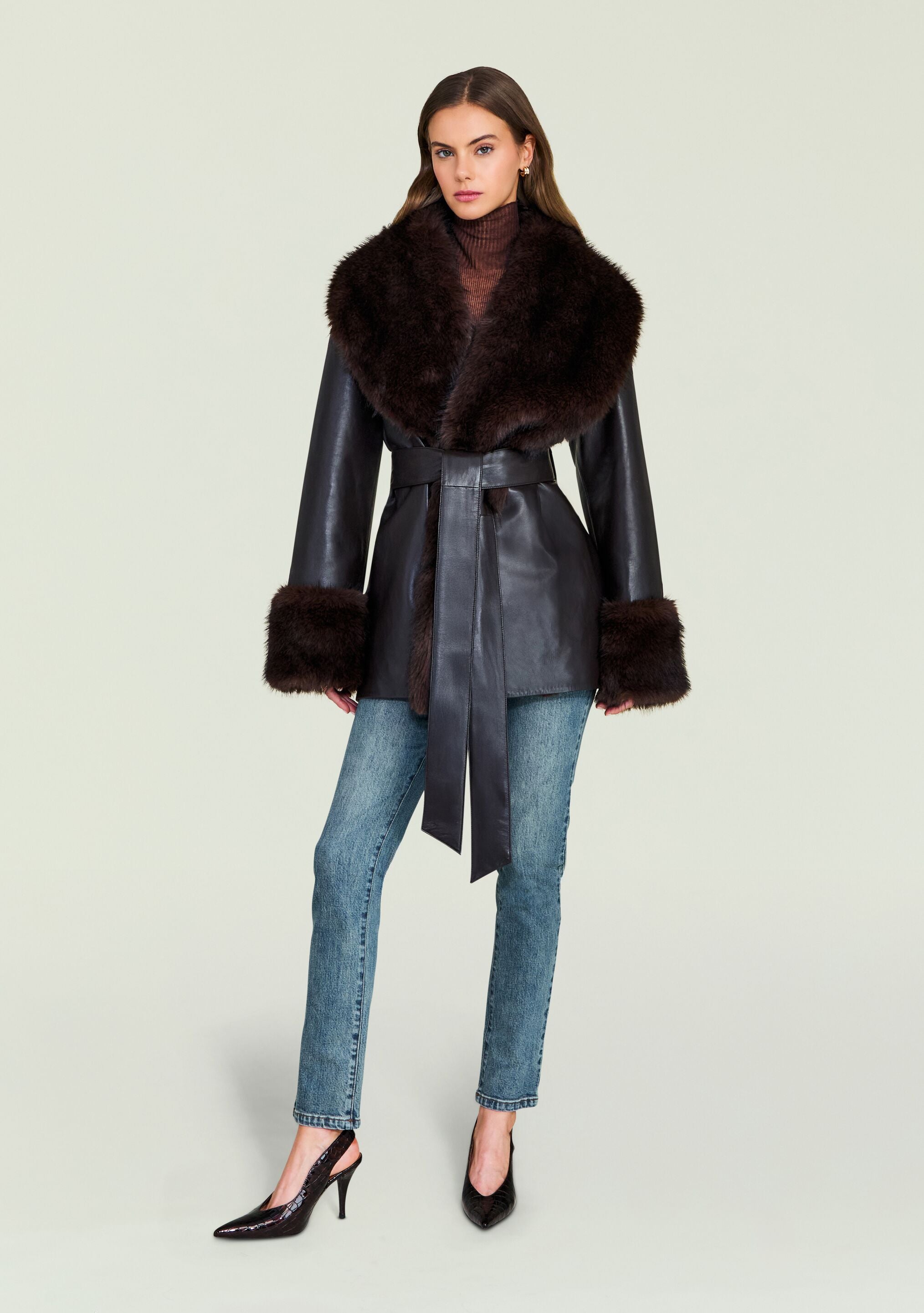 Daly Leather Coat – SEROYA
