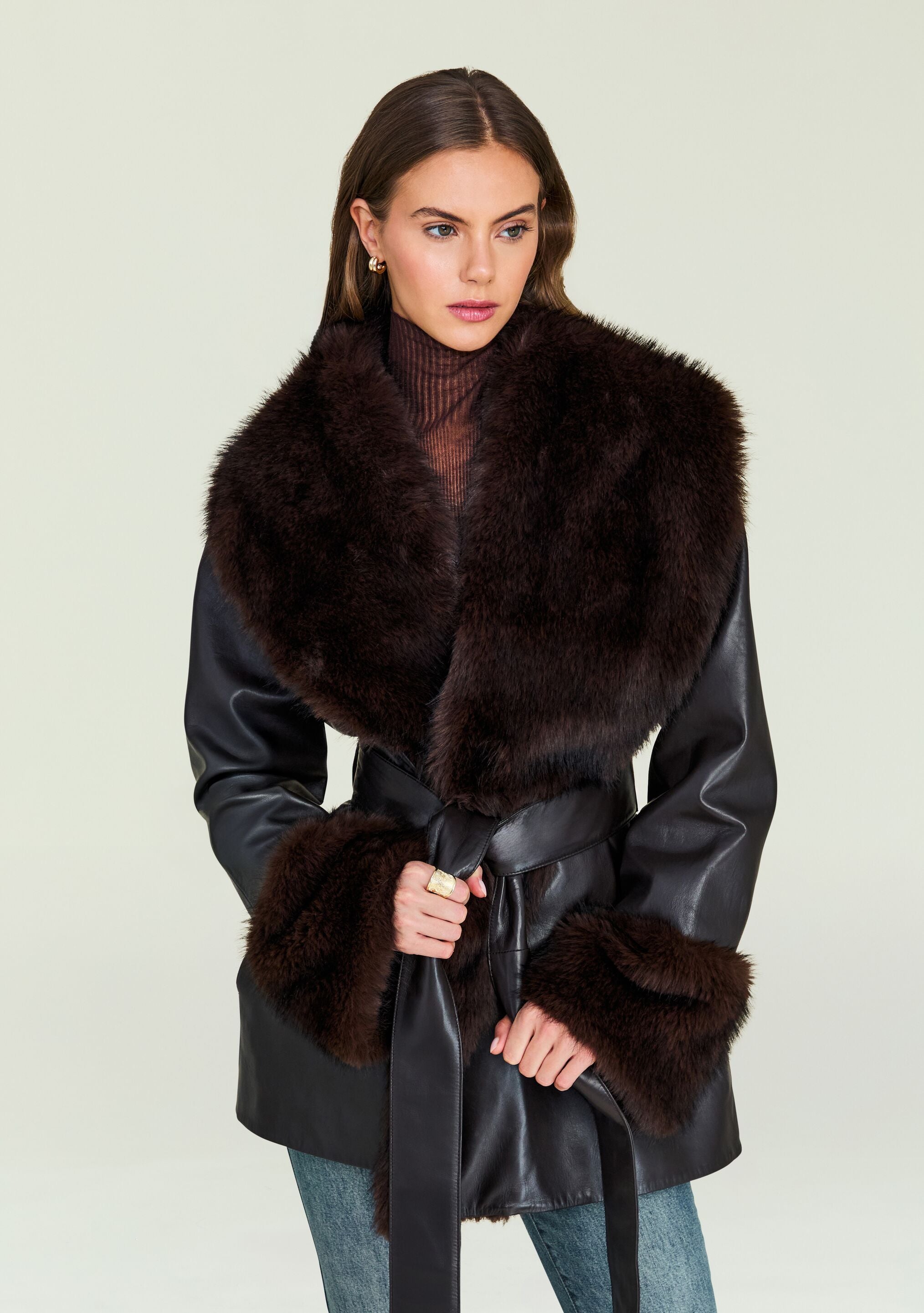 Daly Leather Coat – SEROYA