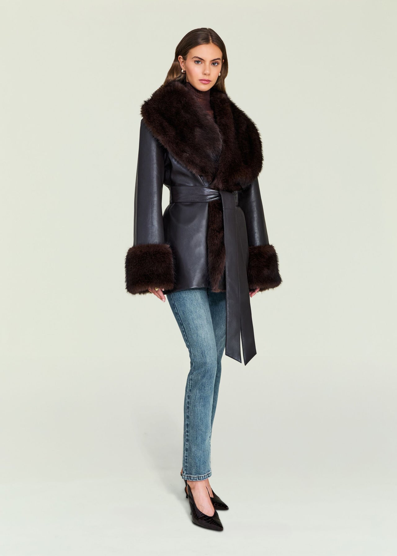 Daly Leather Coat – SEROYA