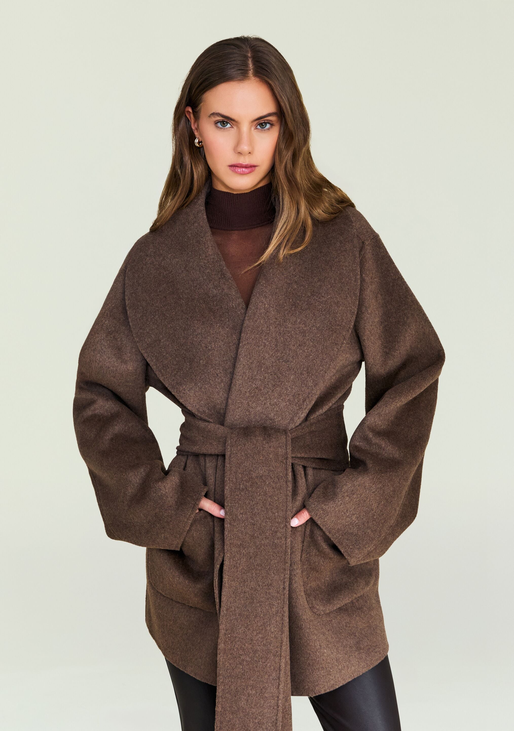 herlipto Viana Wool Short Coat ブラウン Viana Wool Short Coat