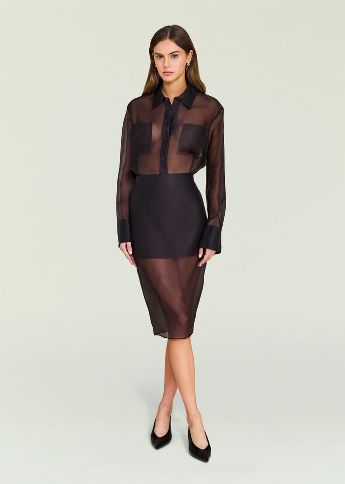 Elda Silk Midi Skirt