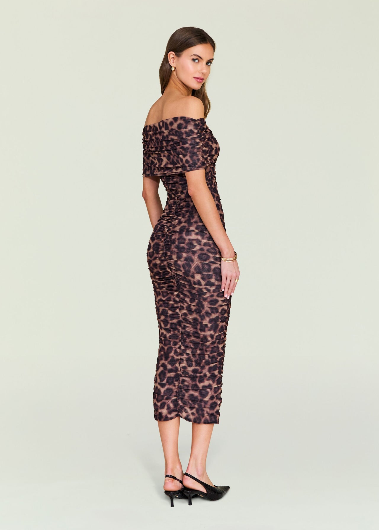 midi mesh dress SER.O.YA Women's Gianina Mesh Midi Dress - Natural