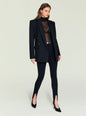 Kelsey Stirrup Legging styled with a black blazer on a model. thumbnail image 5 of 5