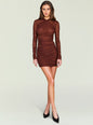 Moxey Ruched Mesh Mini Dress thumbnail image 1 of 5