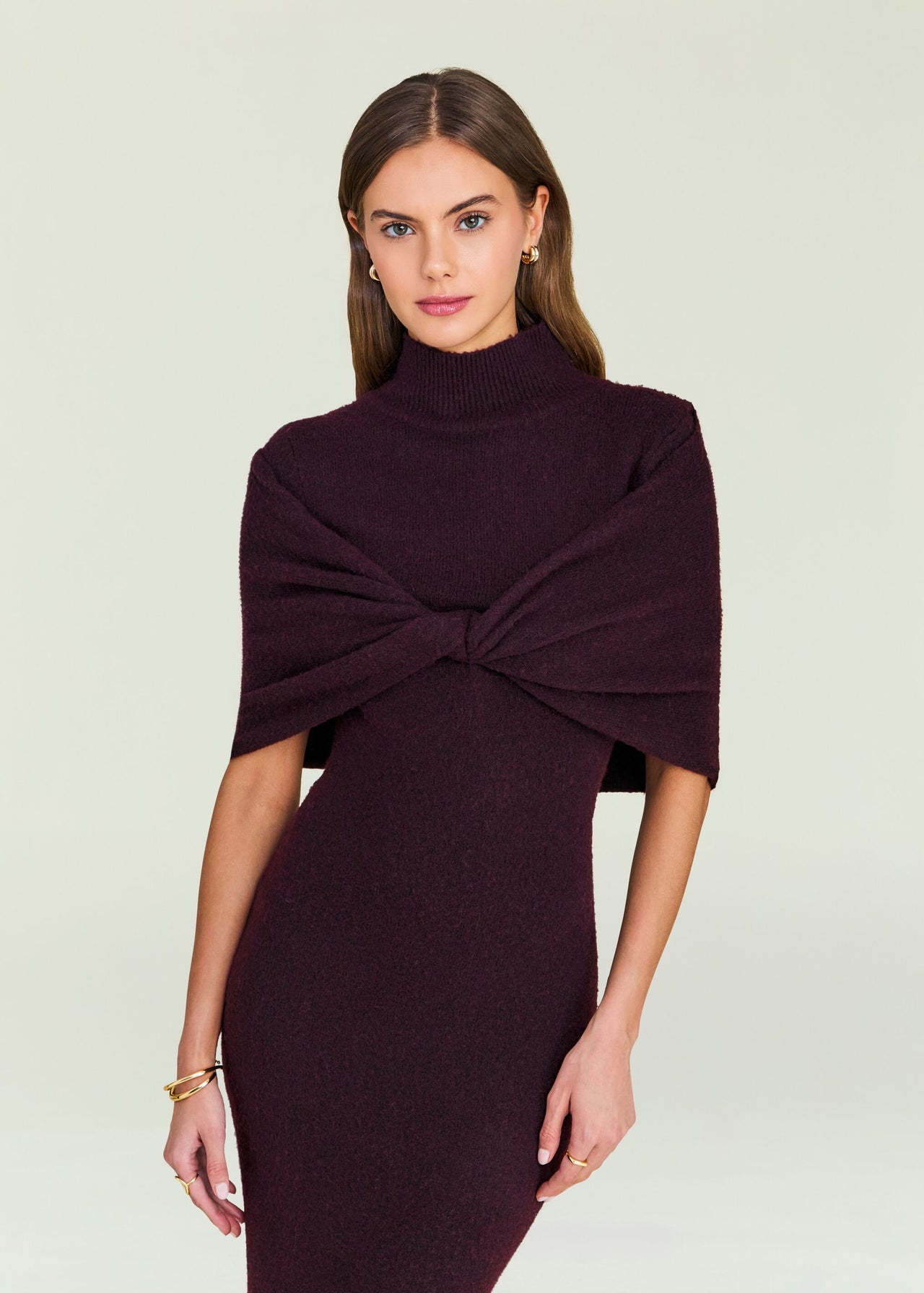 Wisteria Knit Midi Dress XS / Merlot Wisteria Knit Midi Dress XS / Merlot