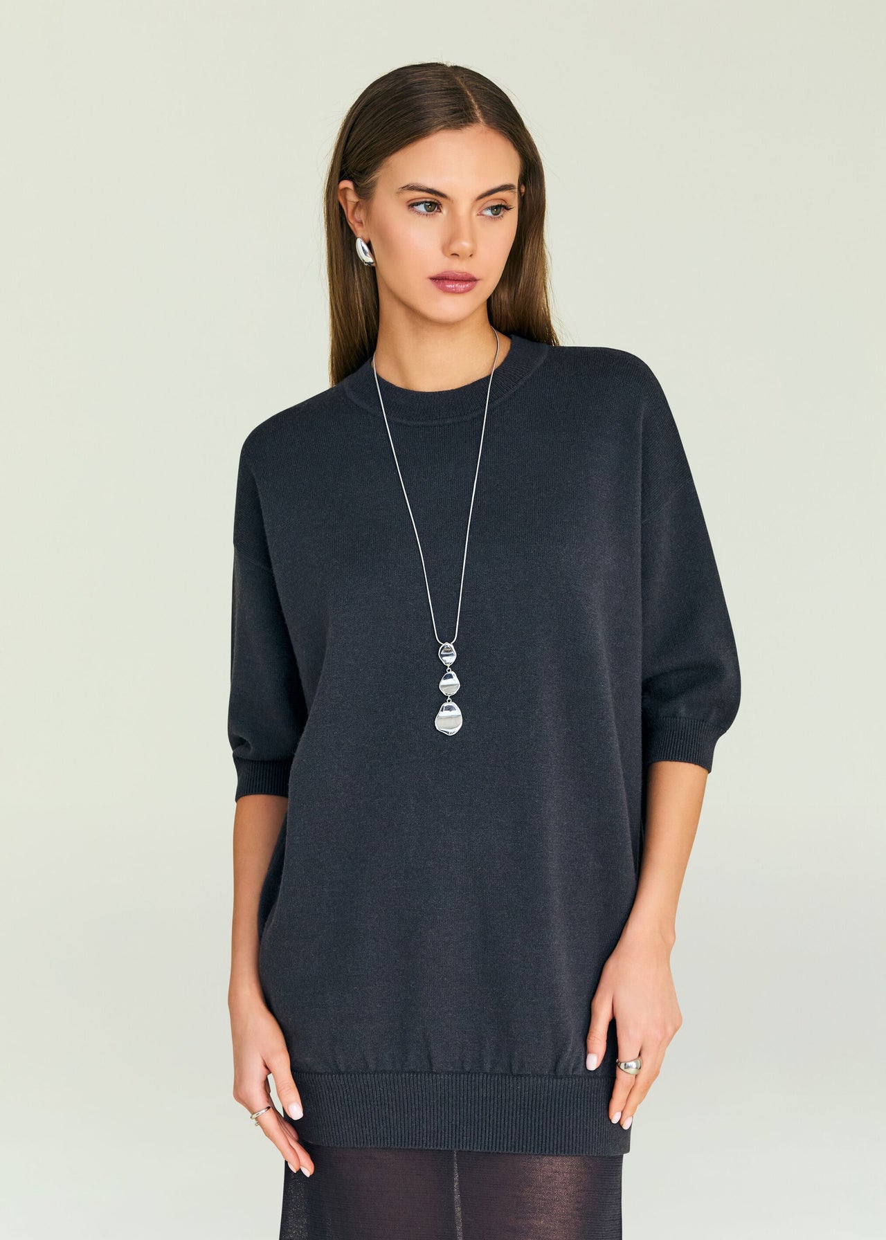 chinese dress ladies Arwen Knit Maxi Dress Dark Charcoal / M