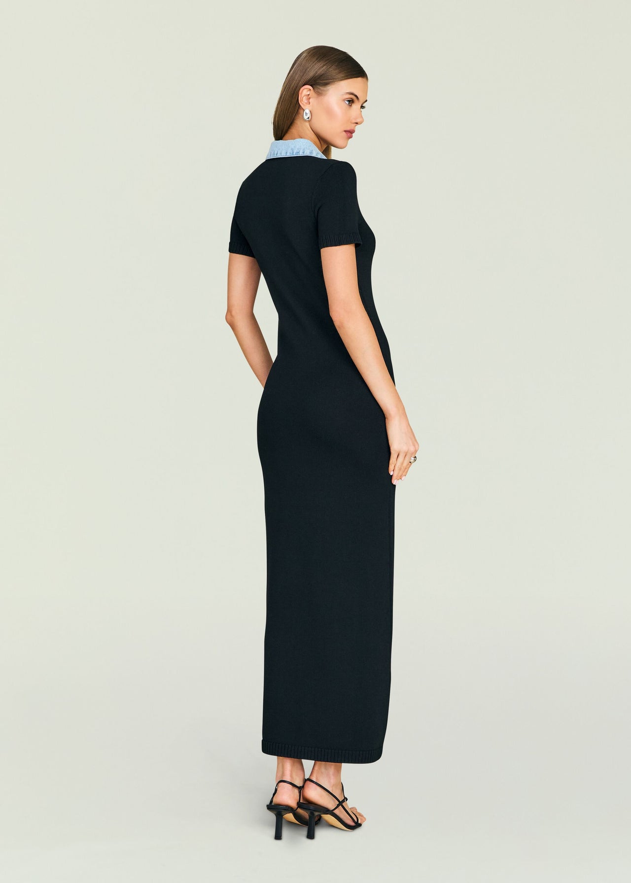 black knit maxi dress Reye Knit Maxi Dress