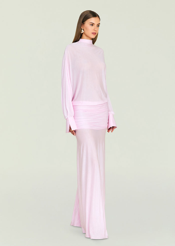SEROYA Swan Maxi Dress in Pink