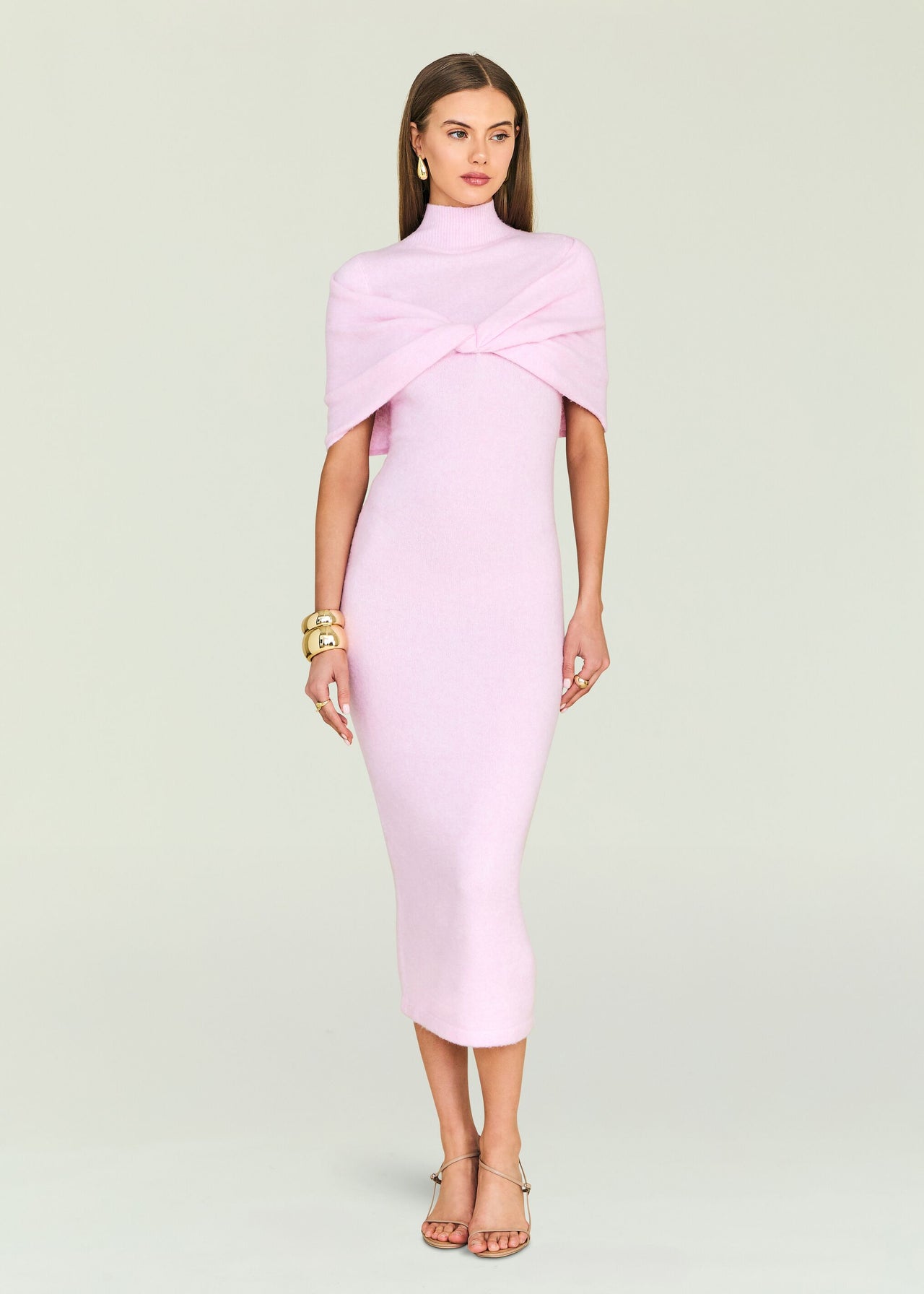 Ser.O.Ya Women's Wisteria Knit Midi Dress - Pink