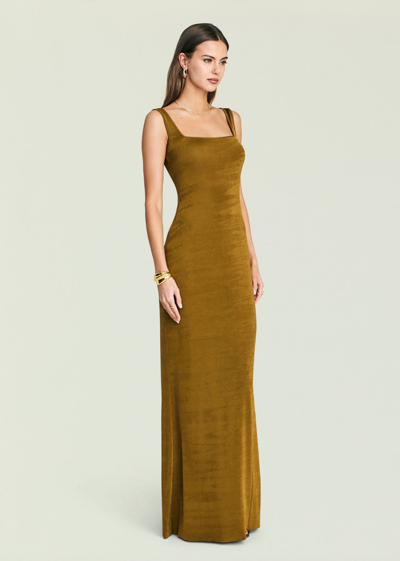 SEROYA Luna Dress in Olive