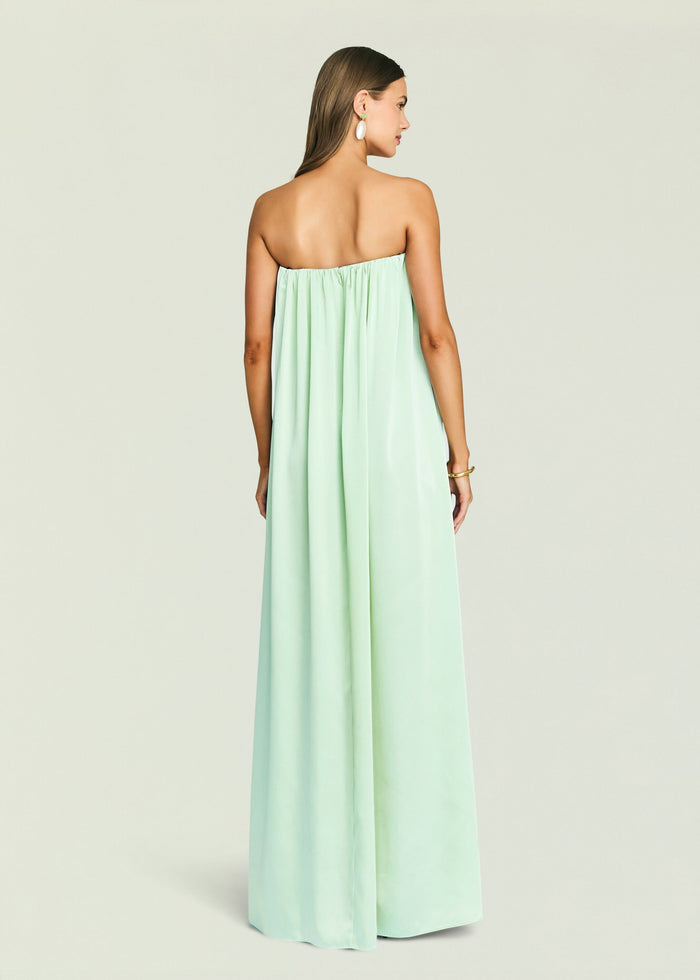 SEROYA Monique Satin Maxi Dress in Teal - size XS SEROYA Monique Satin Maxi Dress in Teal - size XS