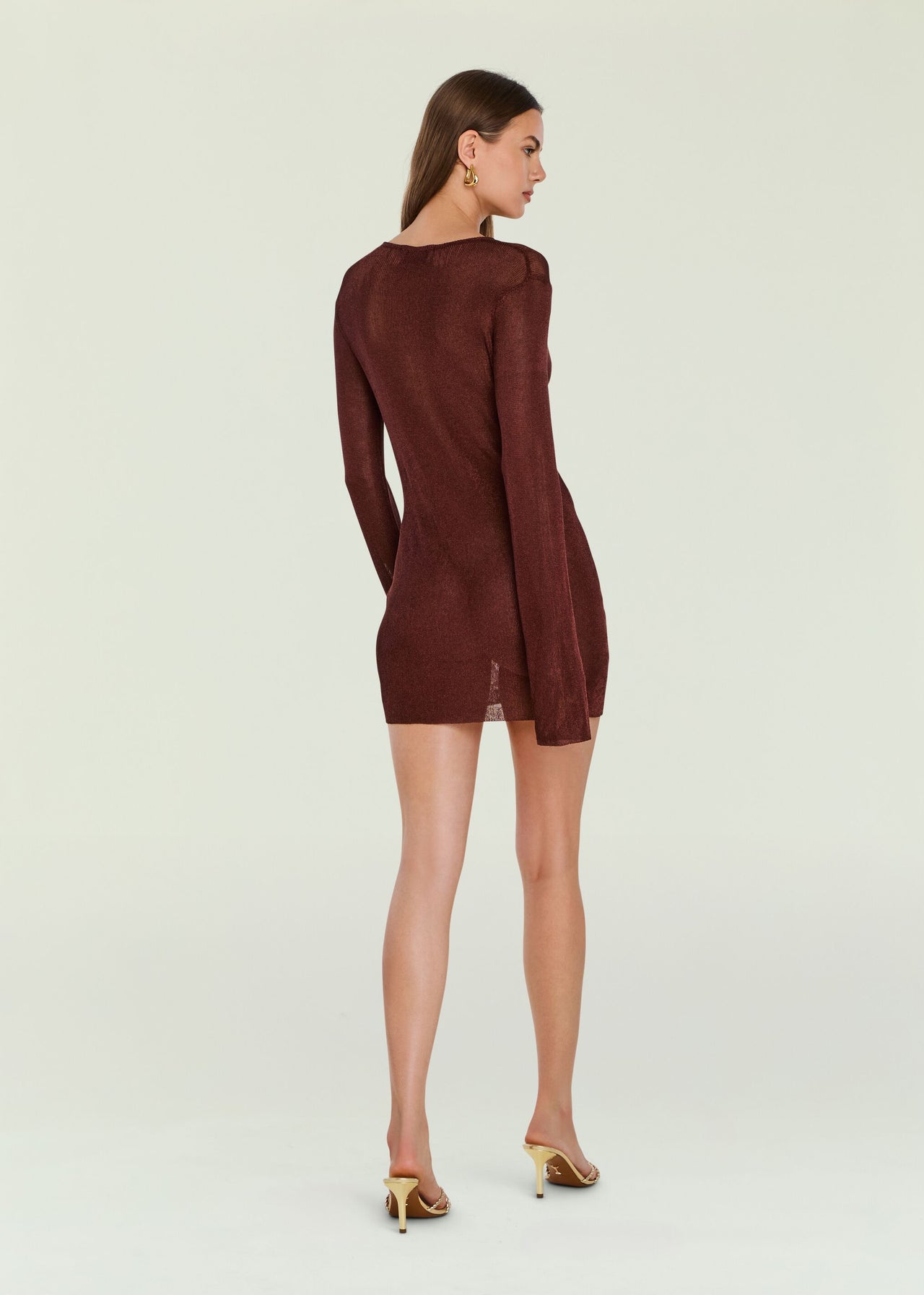 Emeri Metallic Knit Mini Dress – SEROYA