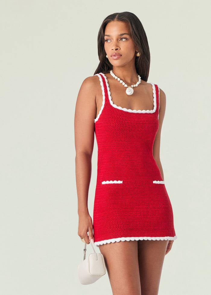 Brianna Crochet Mini Dress